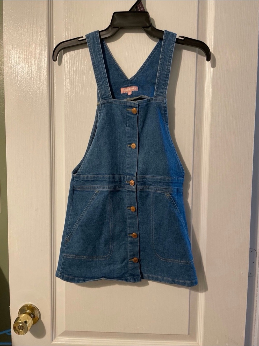 BCBGirls Blue Denim Pinafore Dress